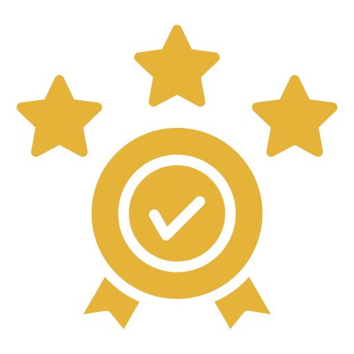 Award icon featuring three stars