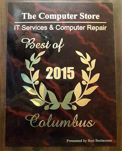The Computer Store Best of Columbus Award